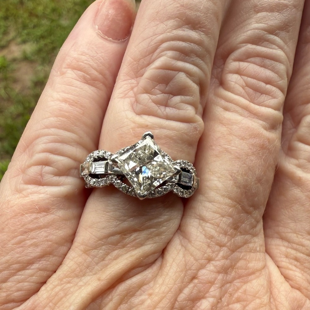 4.5 carat Natural diamond Elma Gil 18K white gold wedding